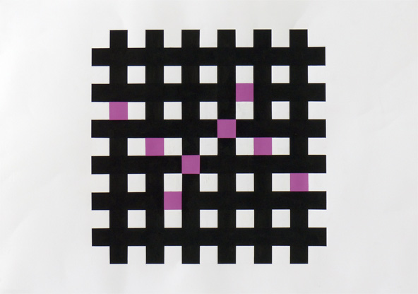 Philip Bradshaw, Study for CW1200 reverse 90° shift (magenta)